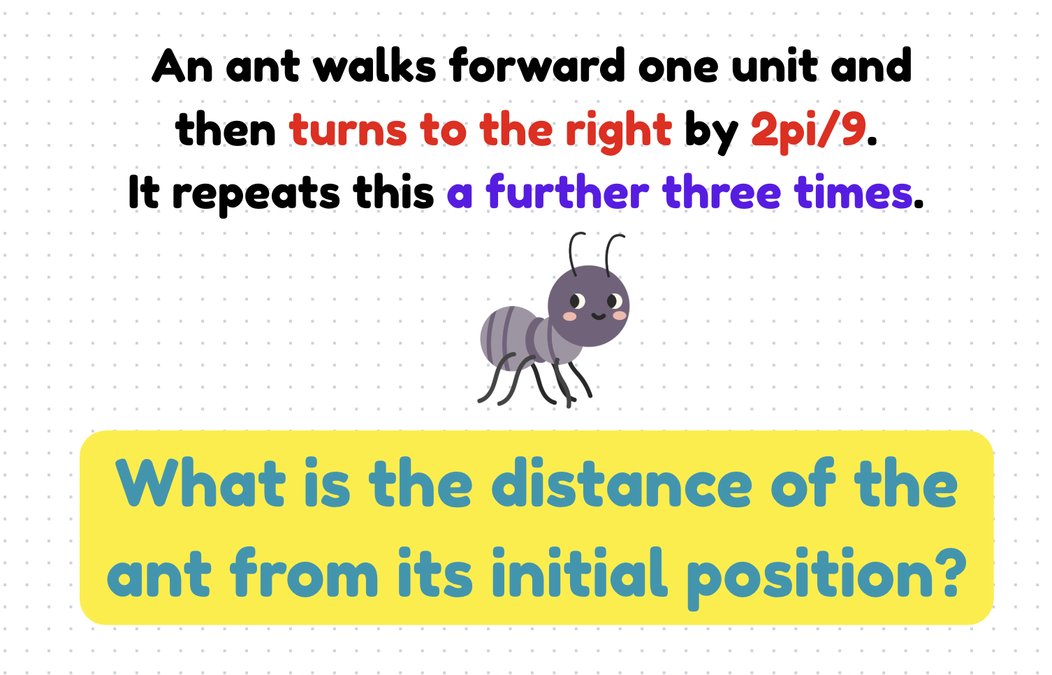 So How Far Has The Ant Walked?